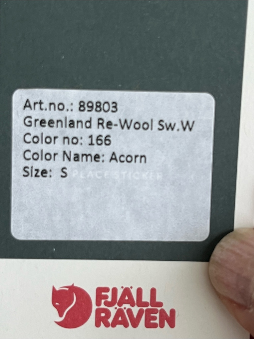 Fjallraven Acorn Wool Blend Re-Wool Greenland Sweater Sz S - Picture 7 of 8